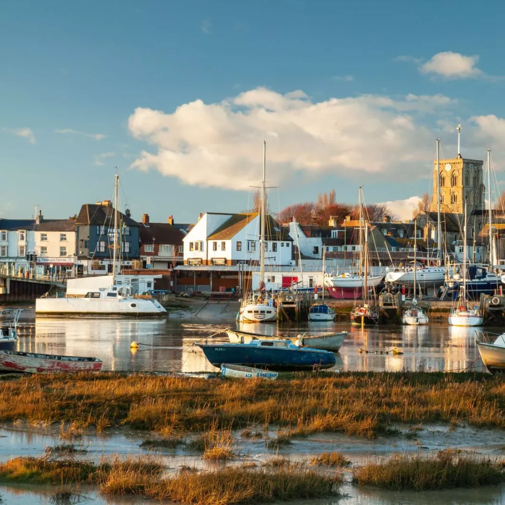 Shoreham harbour in Adur district